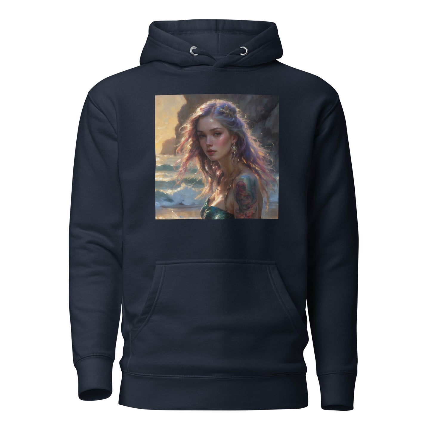 Mermaid's Gaze Women's Hoodie Navy Blazer