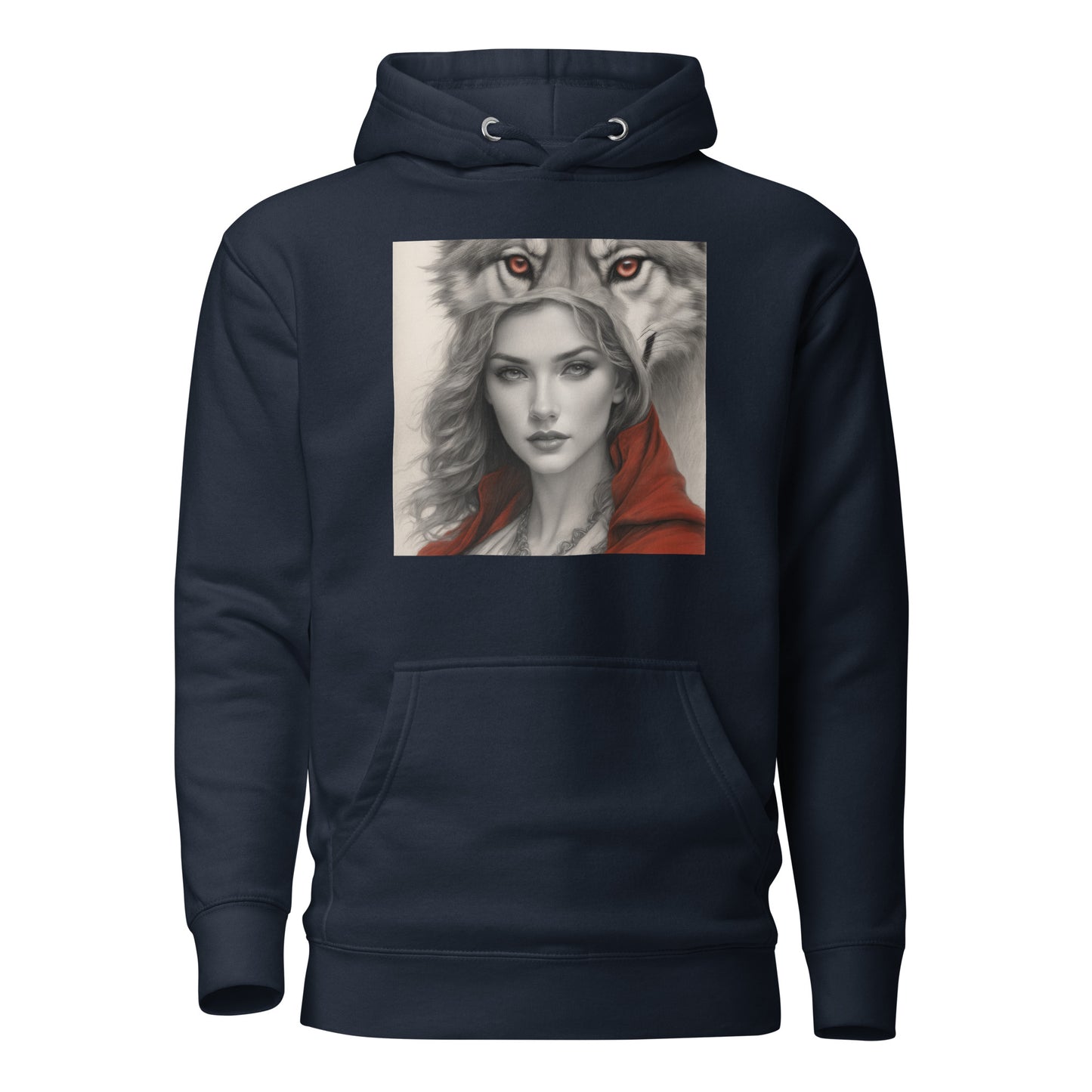 Mystique of the Wolf Women's Hoodie Navy Blazer