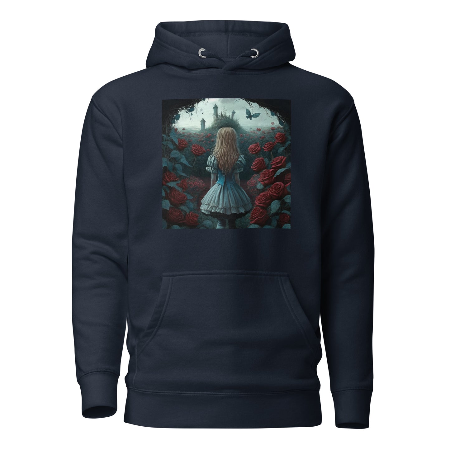 Alice and the Path or Roses Women's Hoodie Navy Blazer