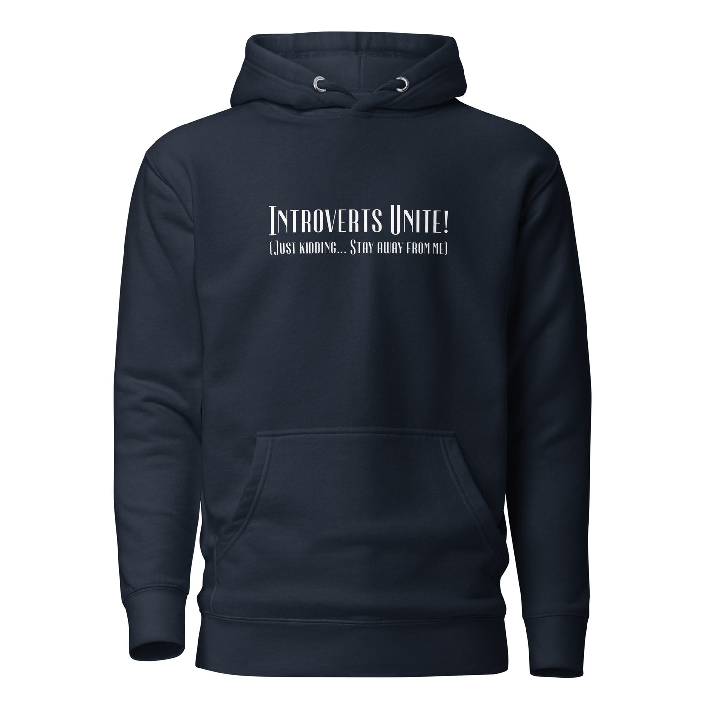 Introverts Unite Women's Funny Hoodie Navy Blazer