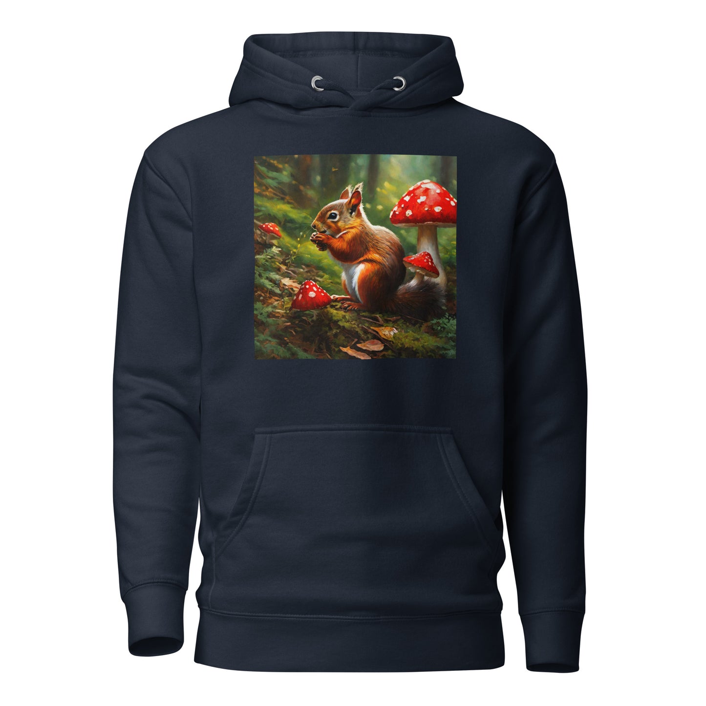 Forest Squirrel Women's Animal Lover Hoodie Navy Blazer