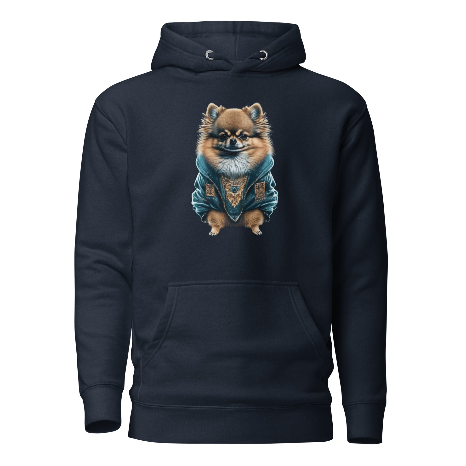 Fancy Pomeranian Women's Dog Lover Hoodie Navy Blazer