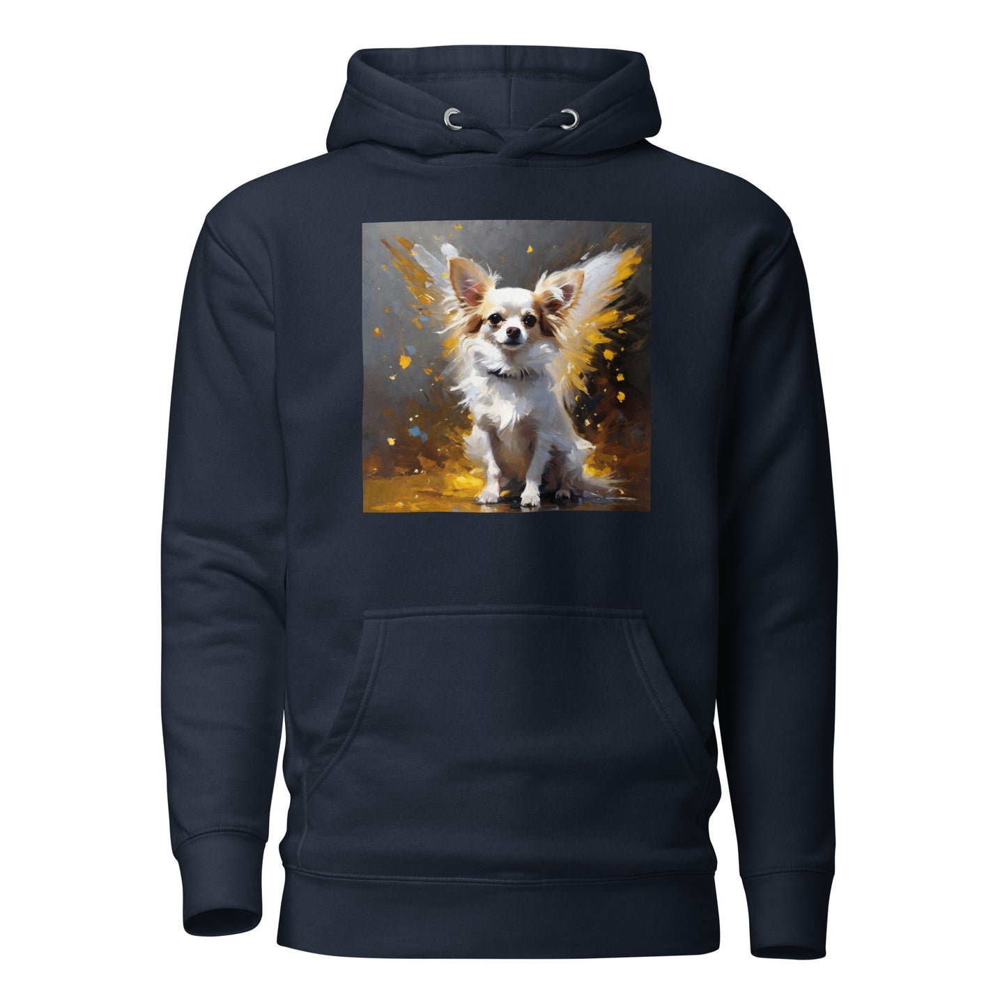 Angel Chihuahua Women's Dog Lover Hoodie Navy Blazer