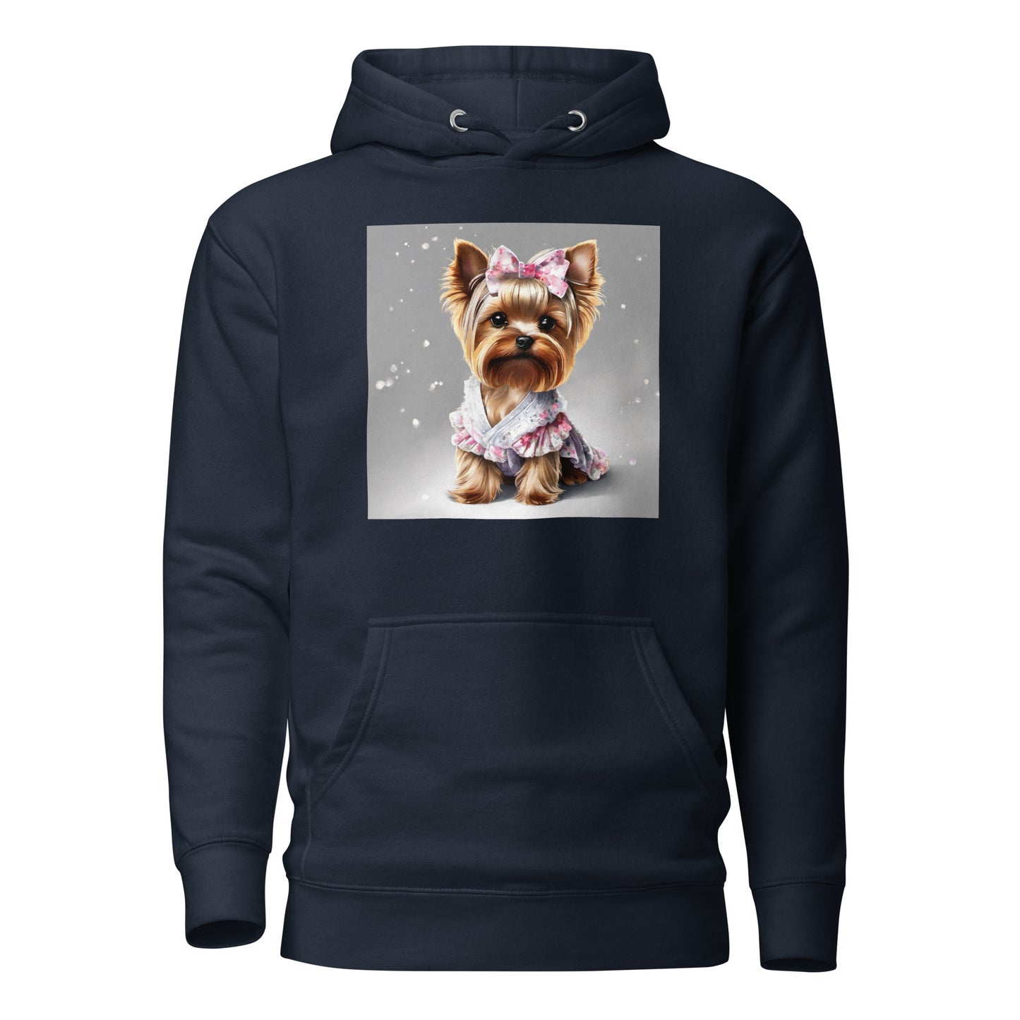 Yorkie Princess Women's Dog Lover Hoodie Navy Blazer