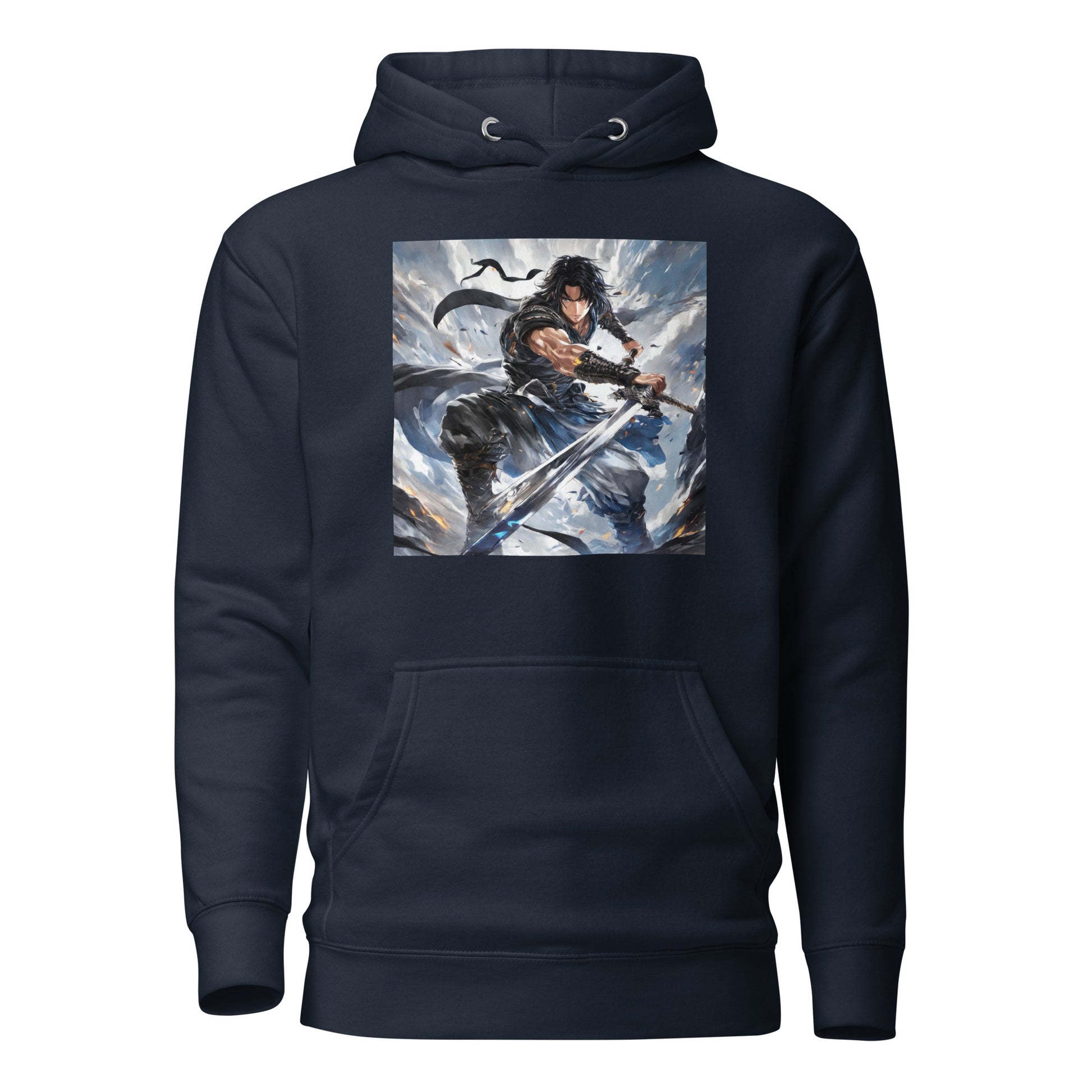 Victory is Mine Women's Anime Hoodie Navy Blazer