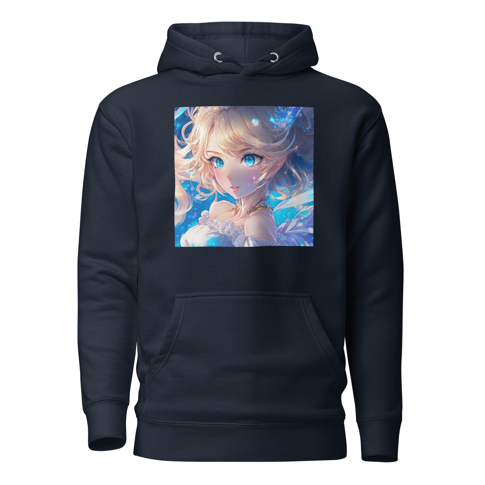 Cute Anime Princess Women's Graphic Hoodie Navy Blazer