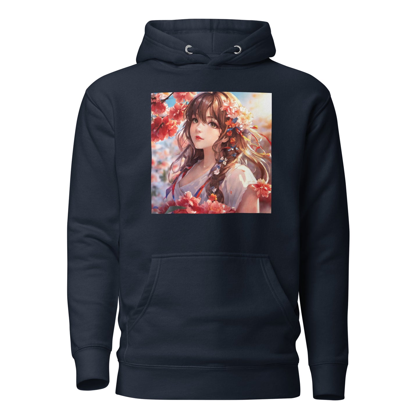 Graceful & Lovely Women's Anime Hoodie Navy Blazer