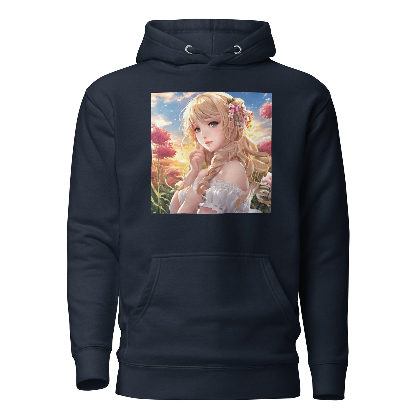 Timeless Beauty Women's Anime Hoodie Navy Blazer