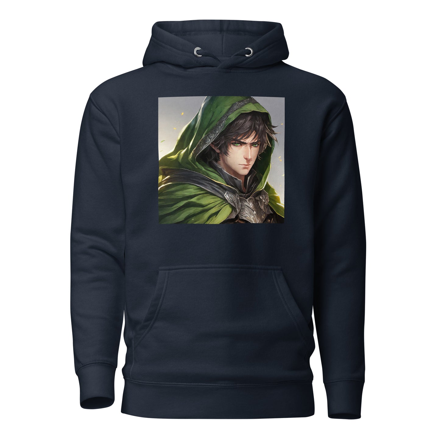 Elven Protector Women's Anime Hoodie Navy Blazer