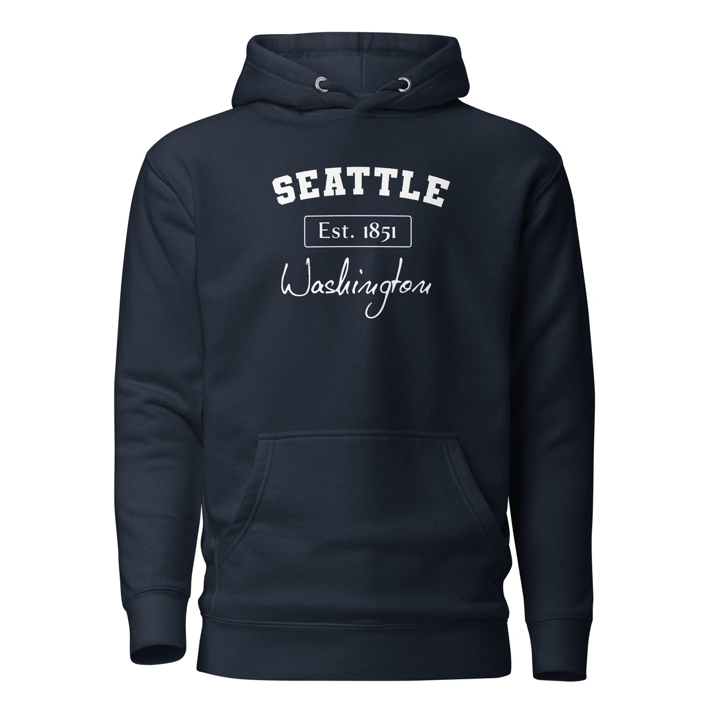 Seattle, Washington Women's Hoodie Navy Blazer