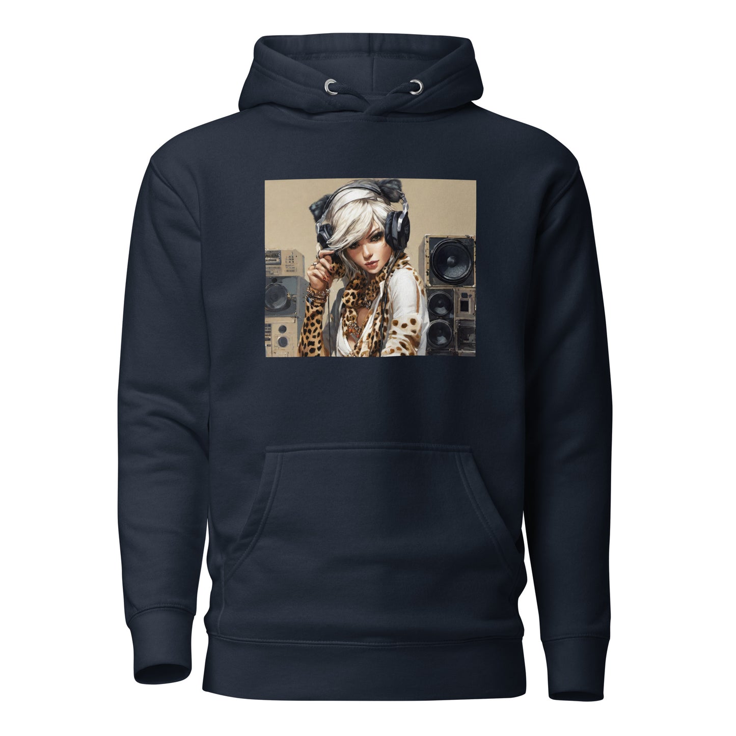 Women's DJing Hoodie Navy Blazer