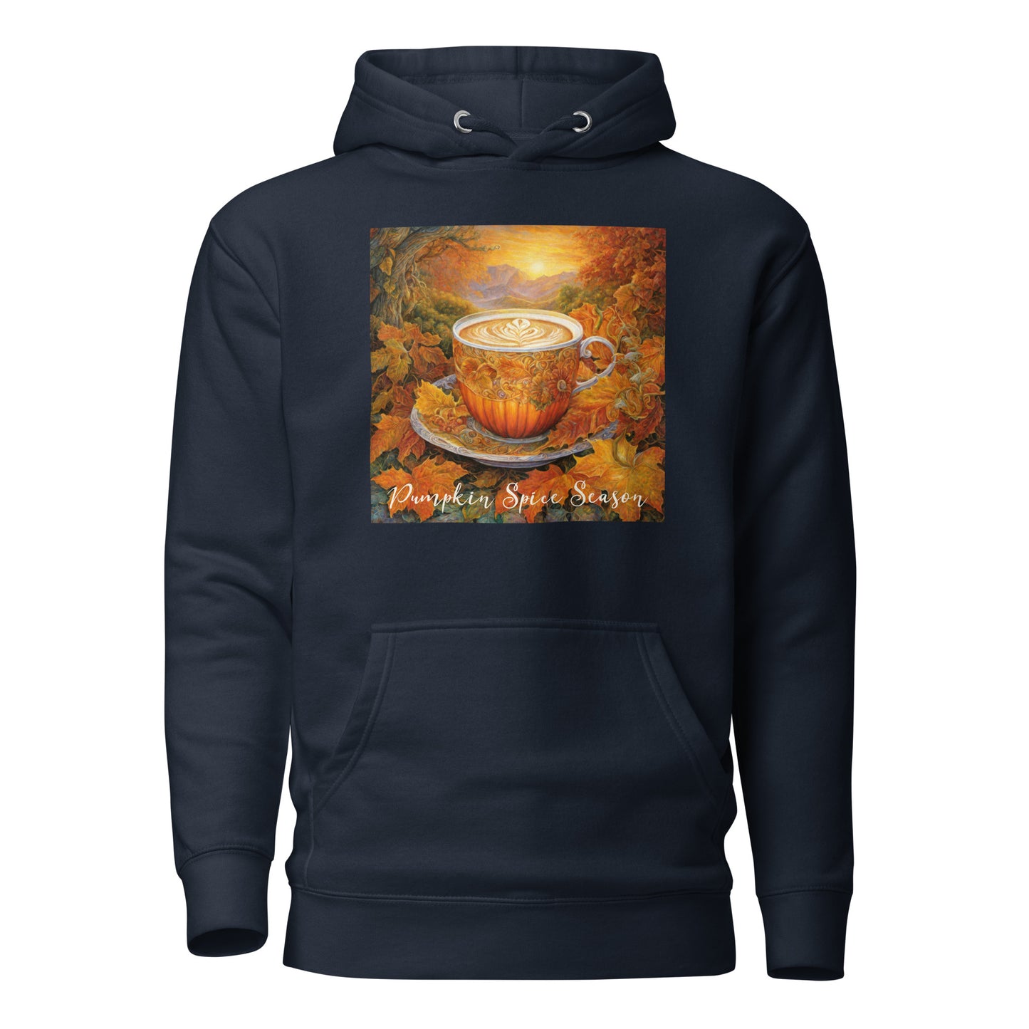 Pumpkin Spice Season Women's Autumn Hoodie Navy Blazer