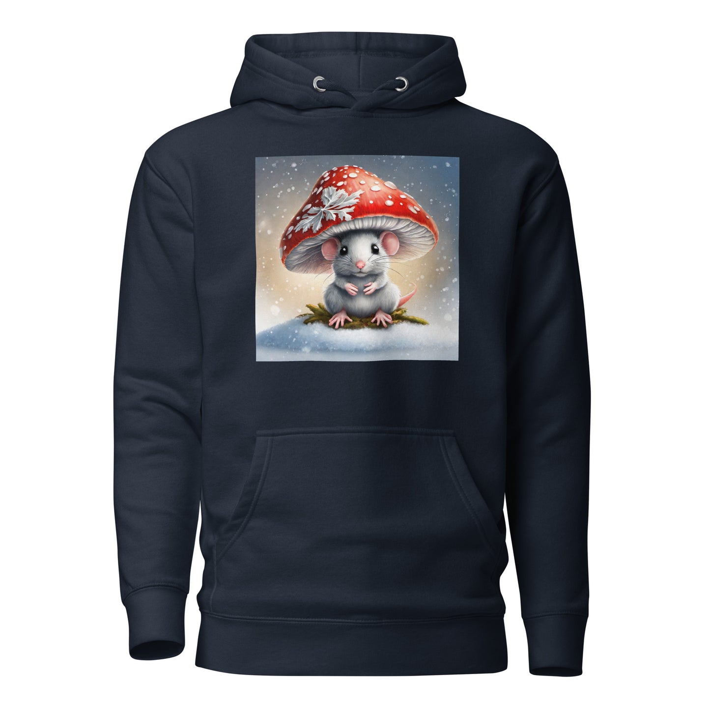 Winter Mouse Women's Holiday Hoodie Navy Blazer