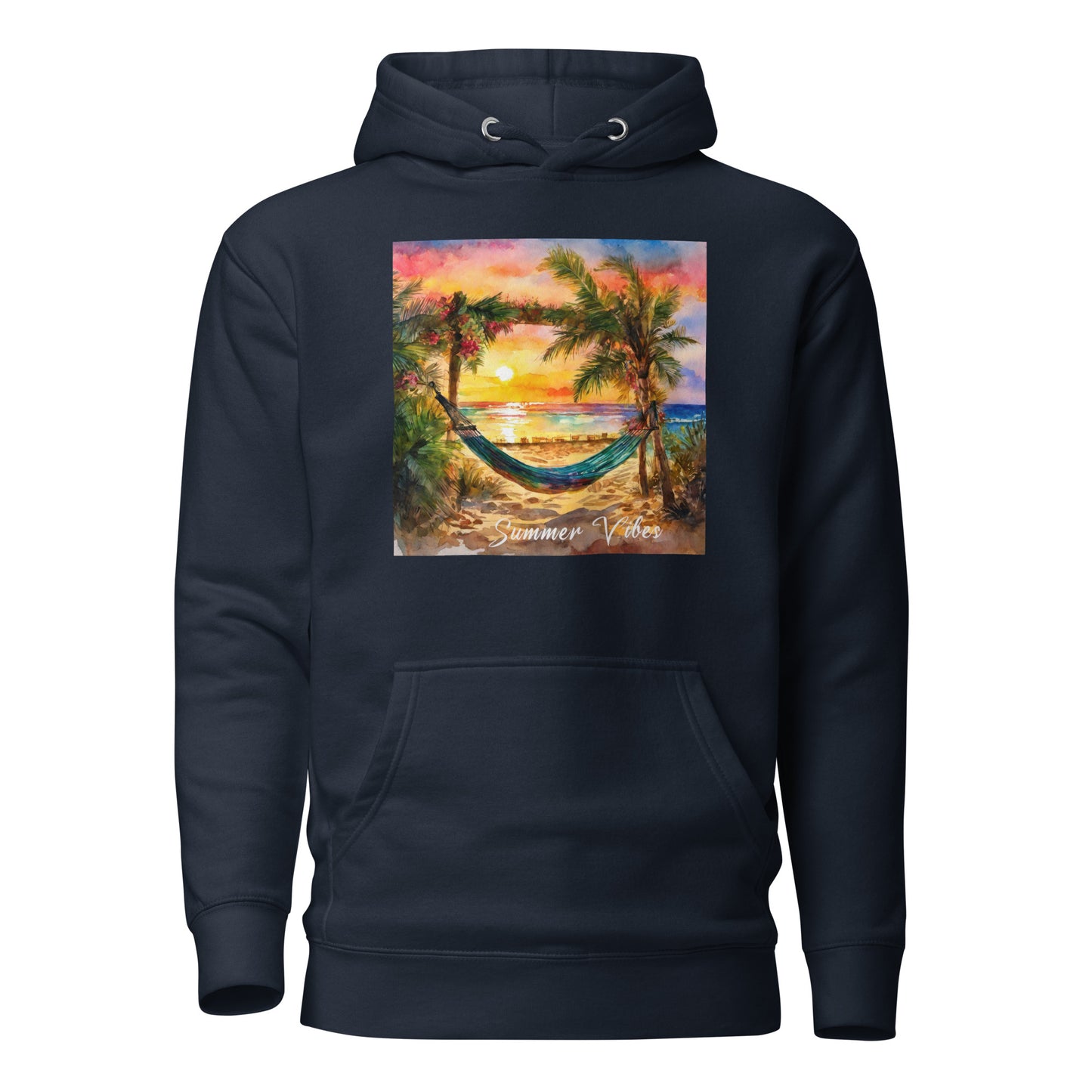 Summer Vibes Women's Beach Hoodie Navy Blazer