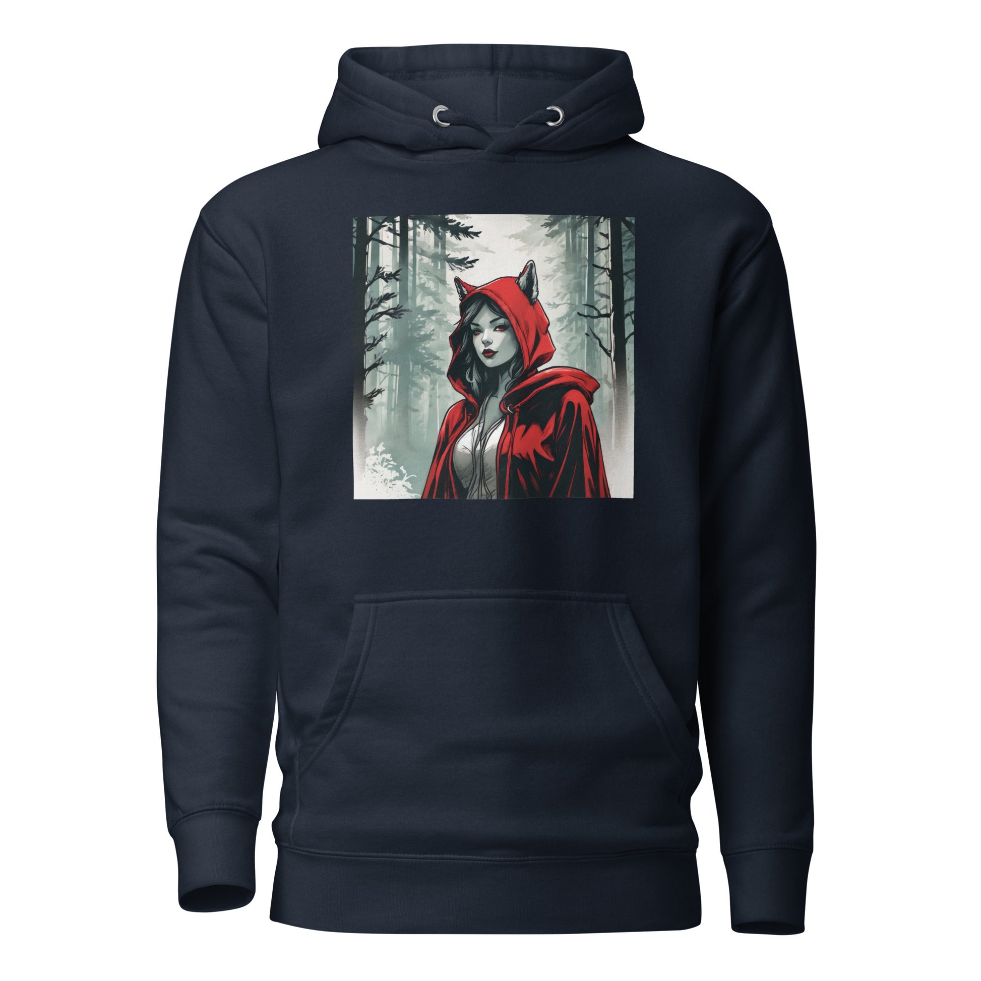 Modern Red Riding Hood Women's Fairy Tale Hoodie Navy Blazer