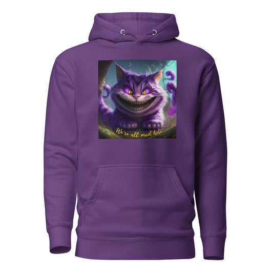 We're All Mad Here Cheshire Cat Women's Hoodie Purple