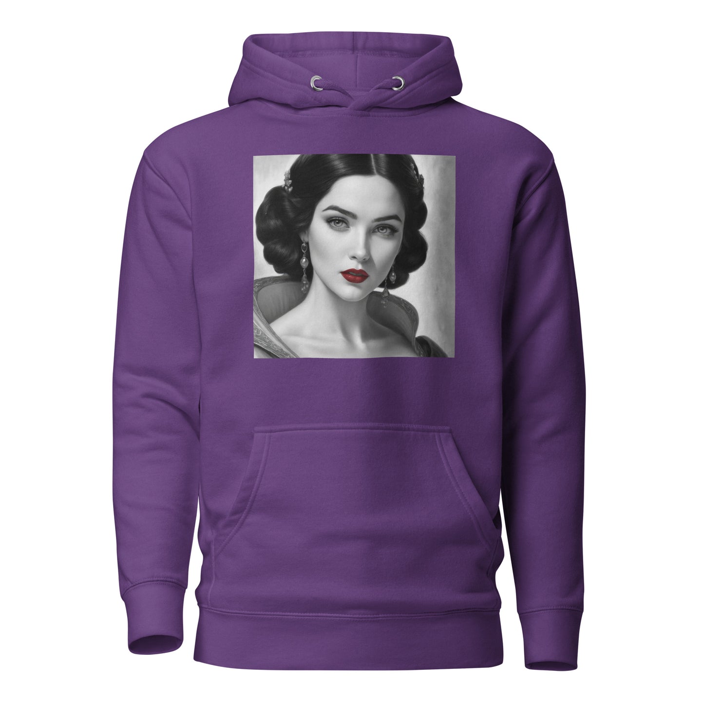 Snow White Portrait Women's Fairy Tale Hoodie Purple