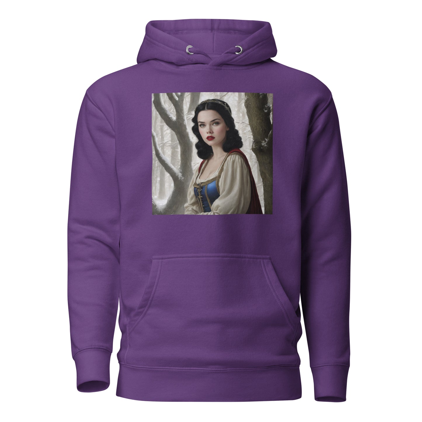 Snow White in Forest Hoodie Purple