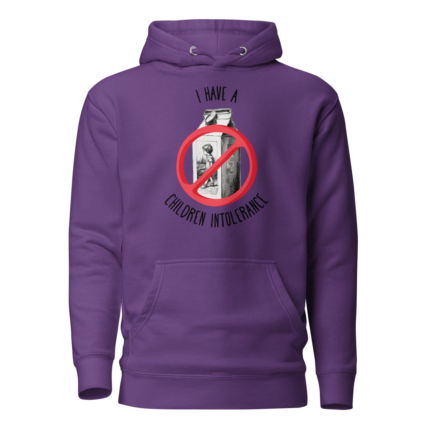 I Have a Children Intolerance Women's Funny Hoodie Purple