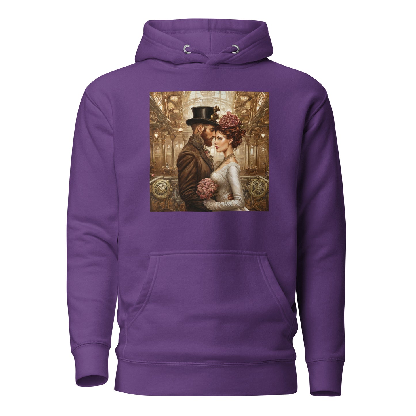 Gears & Lace Steampunk Wedding Women's Hoodie Purple