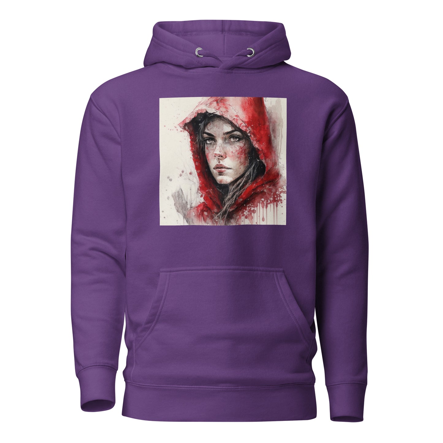 Little Red Riding Hood Portrait Women's Hoodie Purple