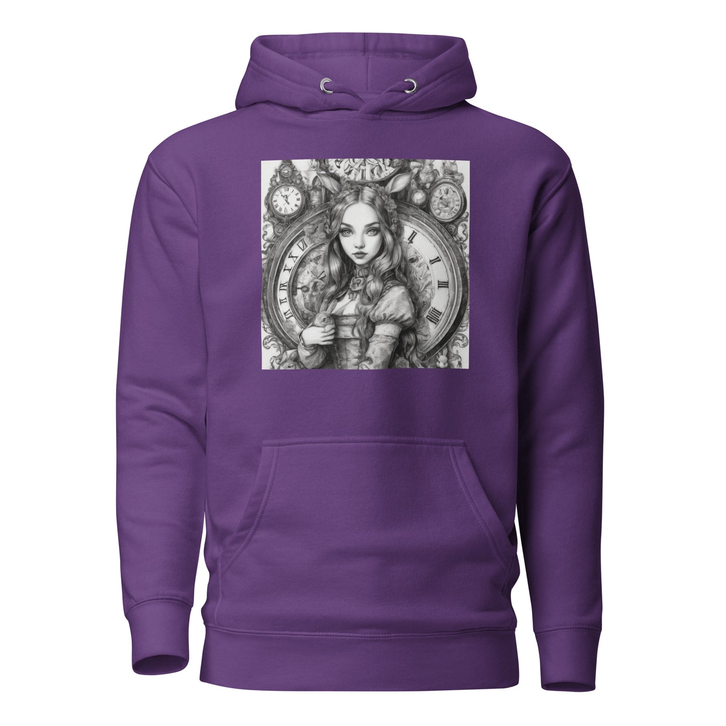 Alice in Wonderland Clockwork Women's Hoodie Purple