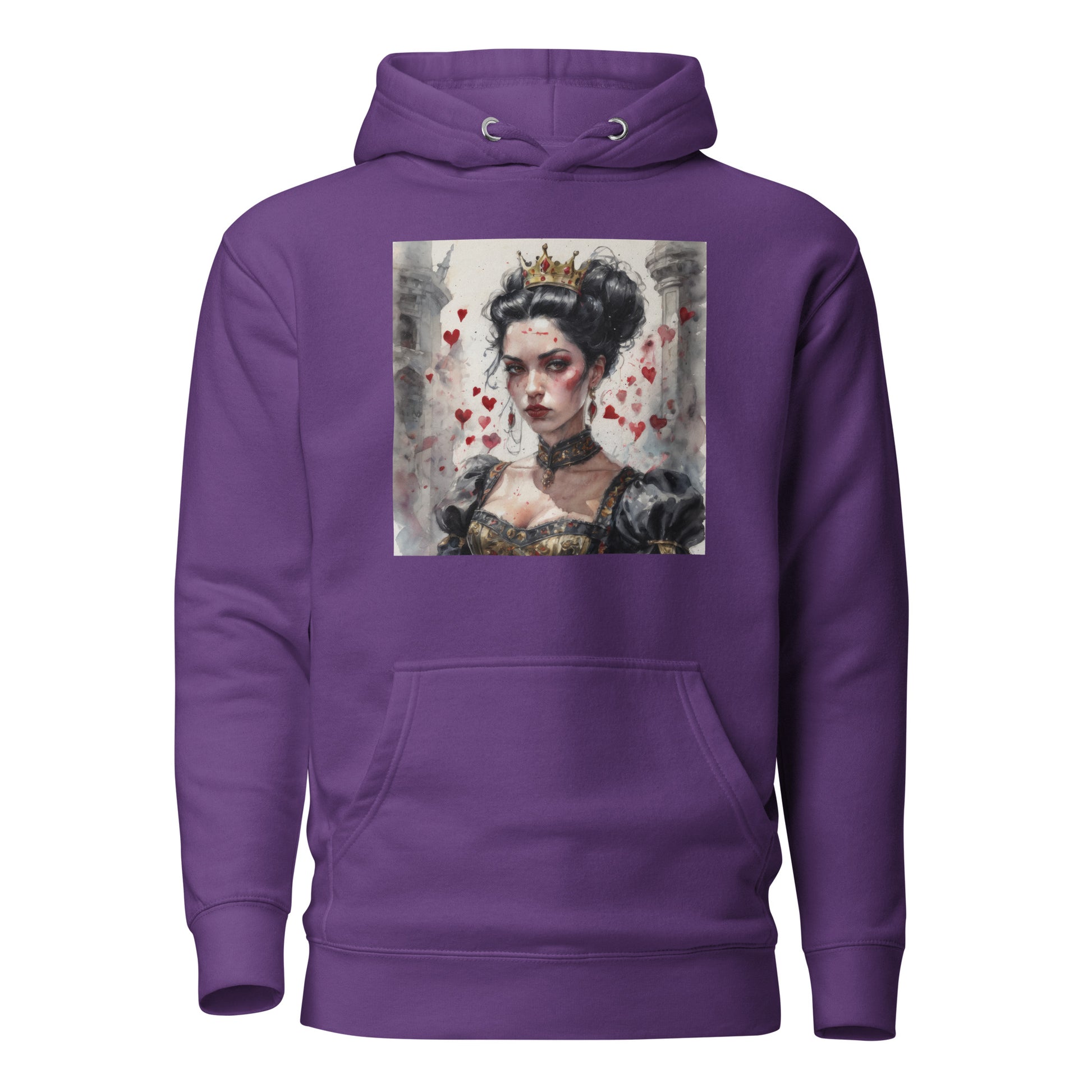 Queen of Hearts Women's Hoodie Purple