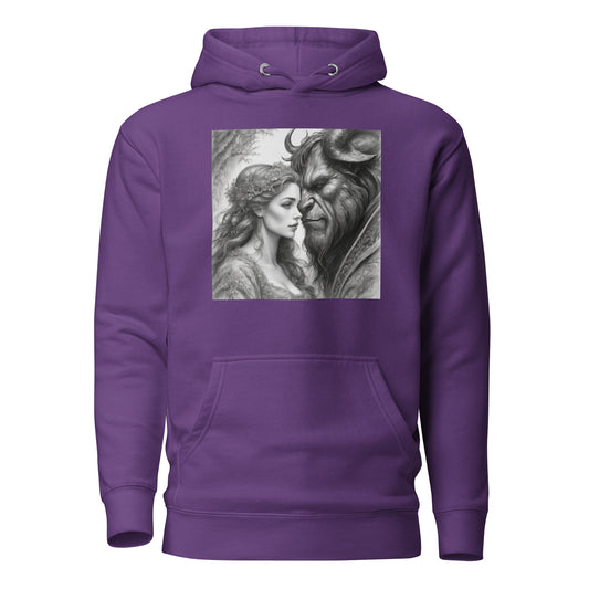 Beauty and the Beast Portrait Women's Hoodie Purple