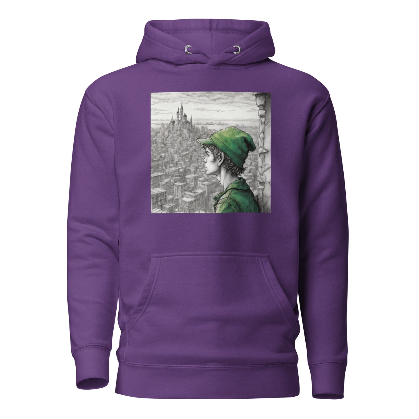 Peter Pan Overlooking the City Women's Hoodie Purple