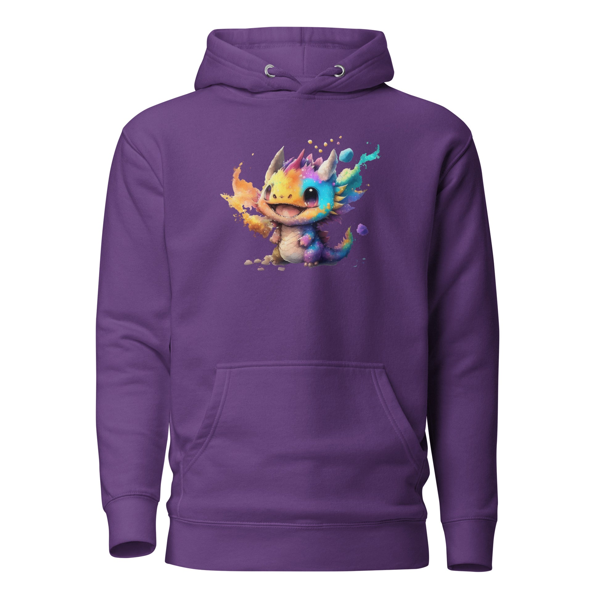 Cute Baby Dragon Women's Fantasy Hoodie Purple