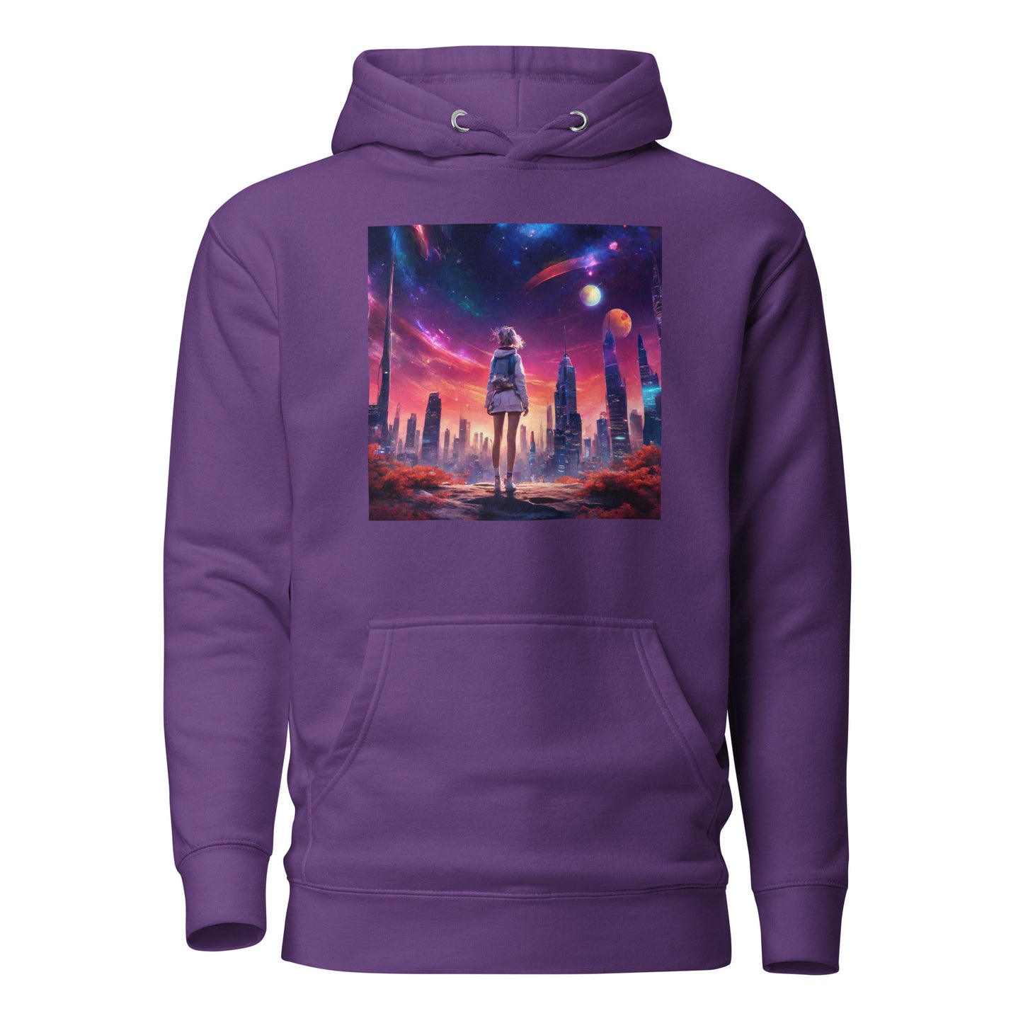 Amazing Space Explorer Women's Hoodie Purple