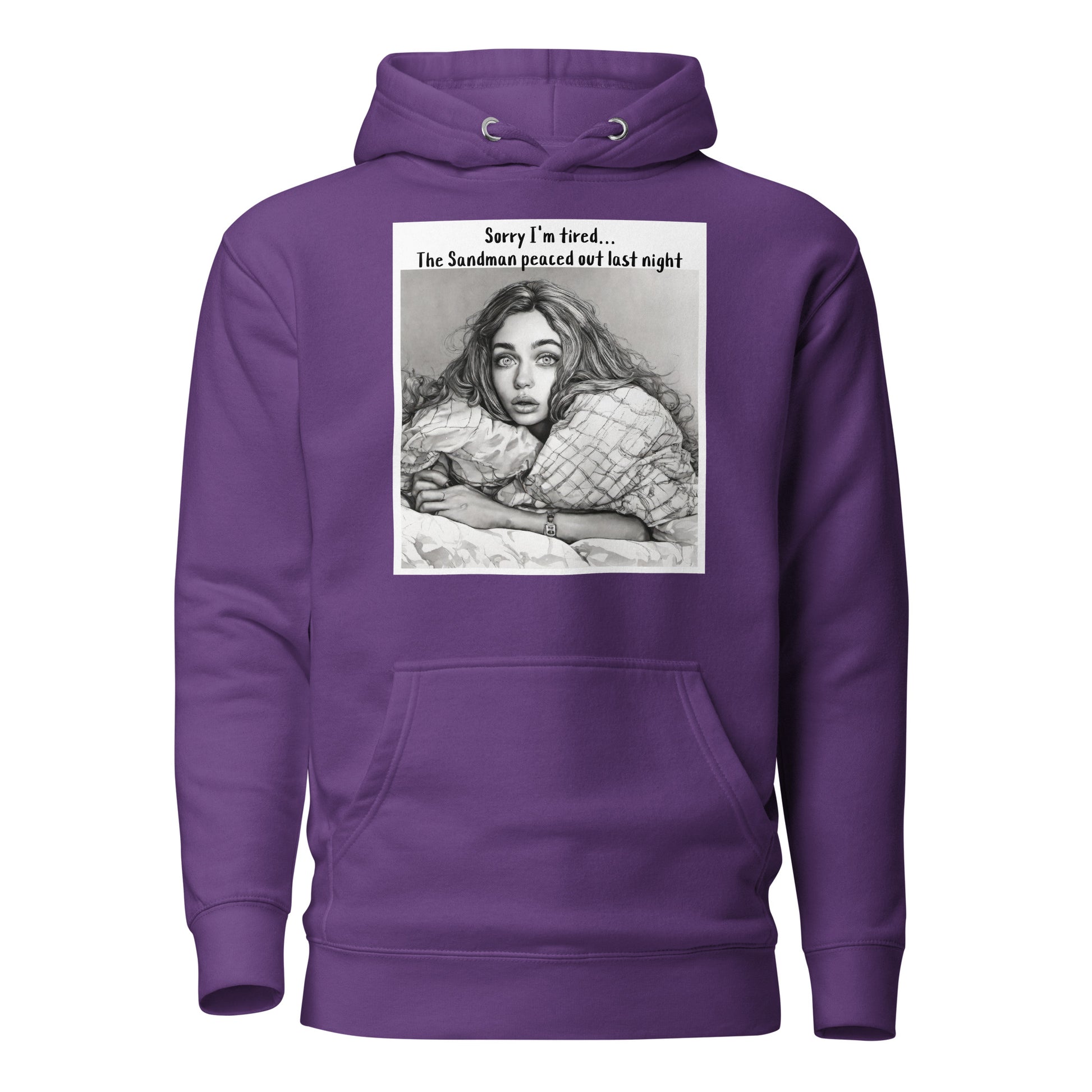 Sandman Peaced Out Women's Funny Hoodie Purple