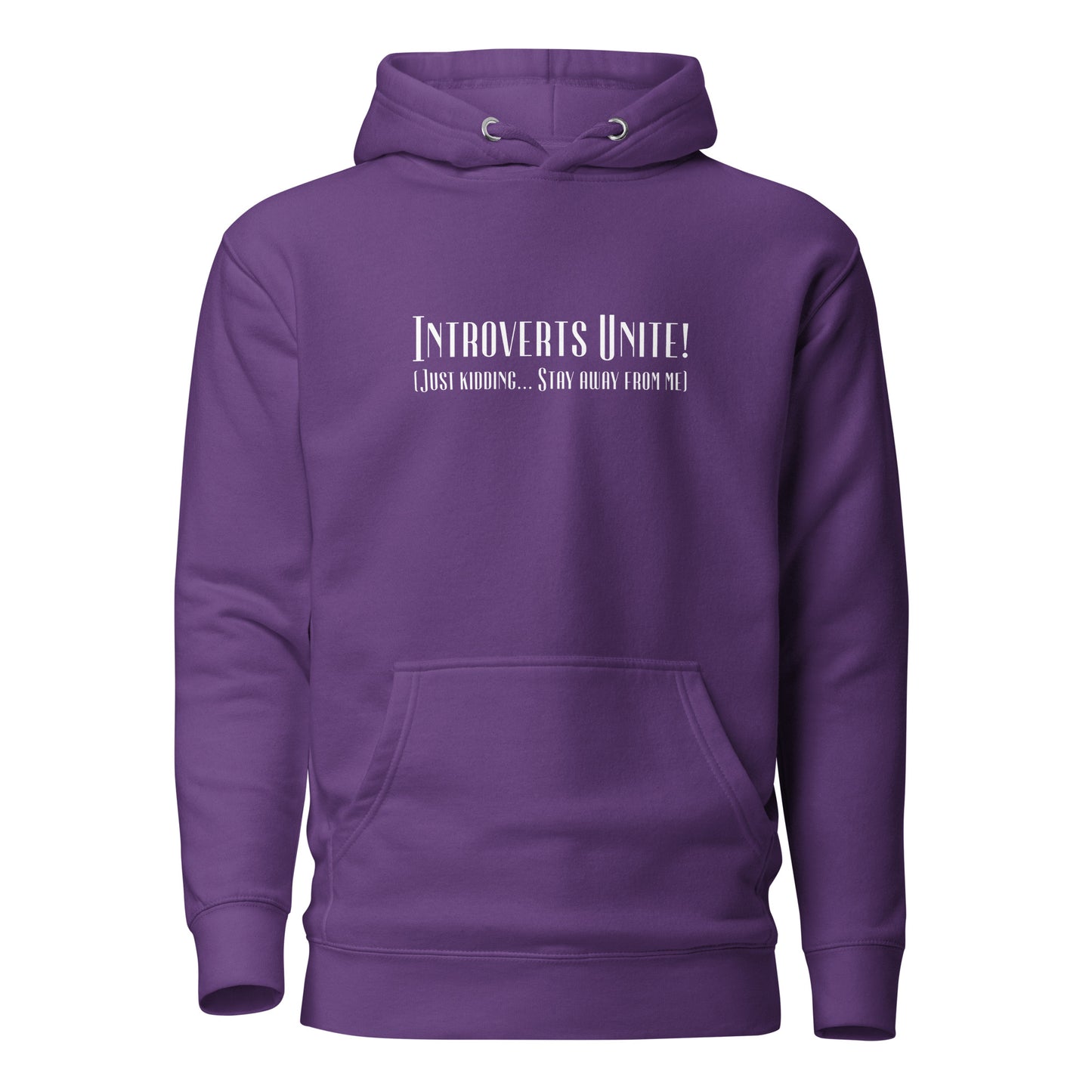 Introverts Unite Women's Funny Hoodie Purple