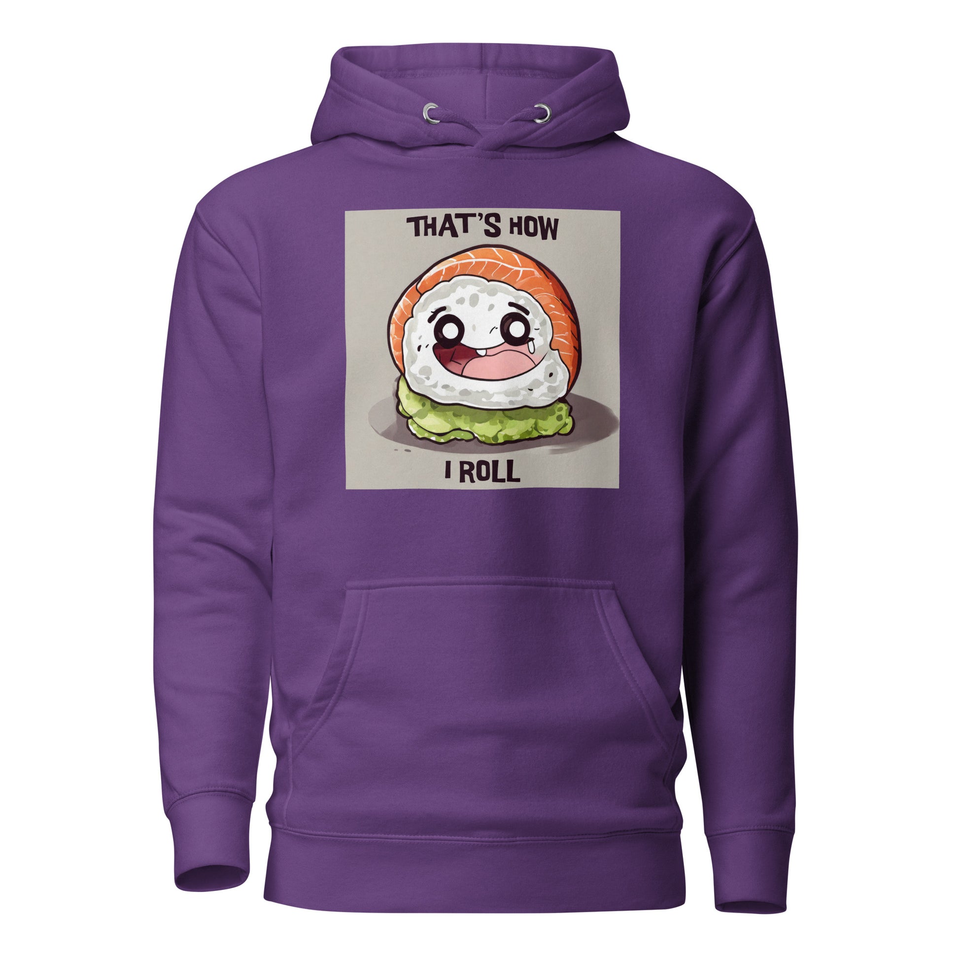 That's How I Roll Sushi Women's Funny Hoodie Purple