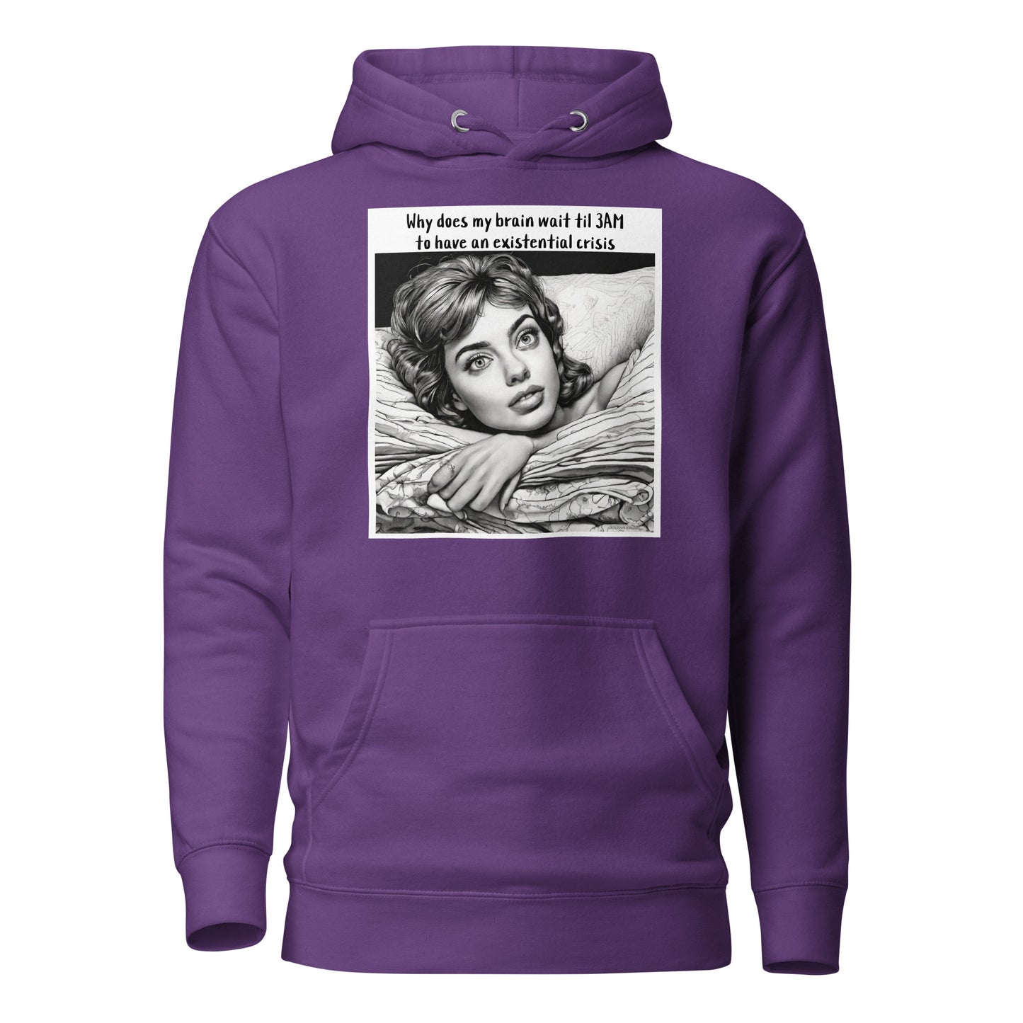 3AM Existential Crisis Women's Funny Hoodie Purple