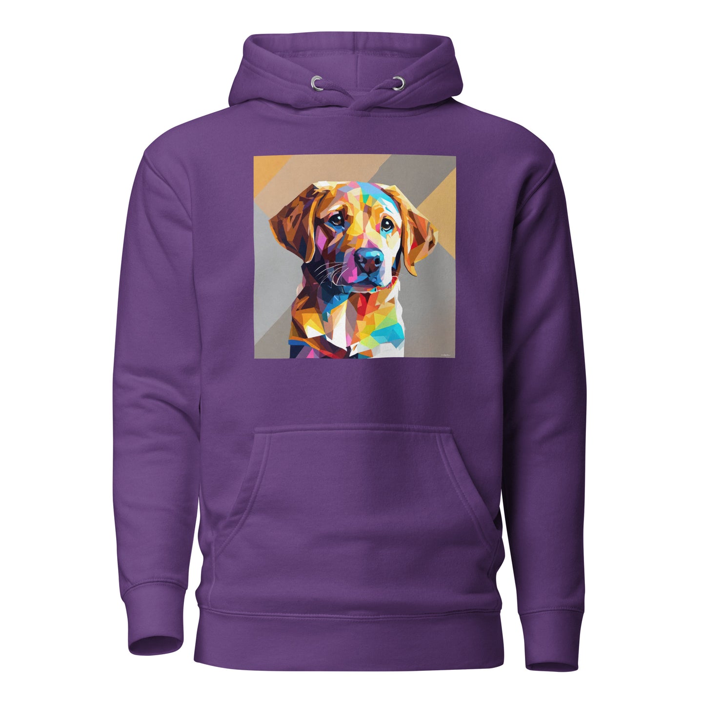 Geometric Golden Lab Women's Animal Lover Hoodie Purple