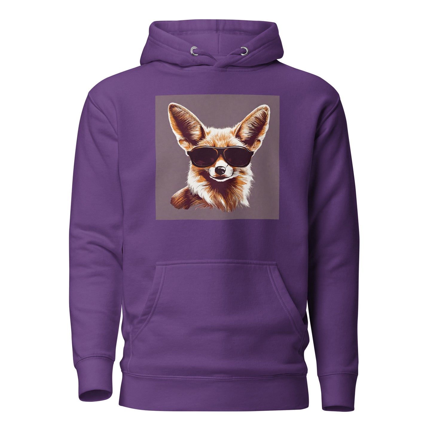 Fennec Fox in Shades Women's Animal Lover Hoodie Purple