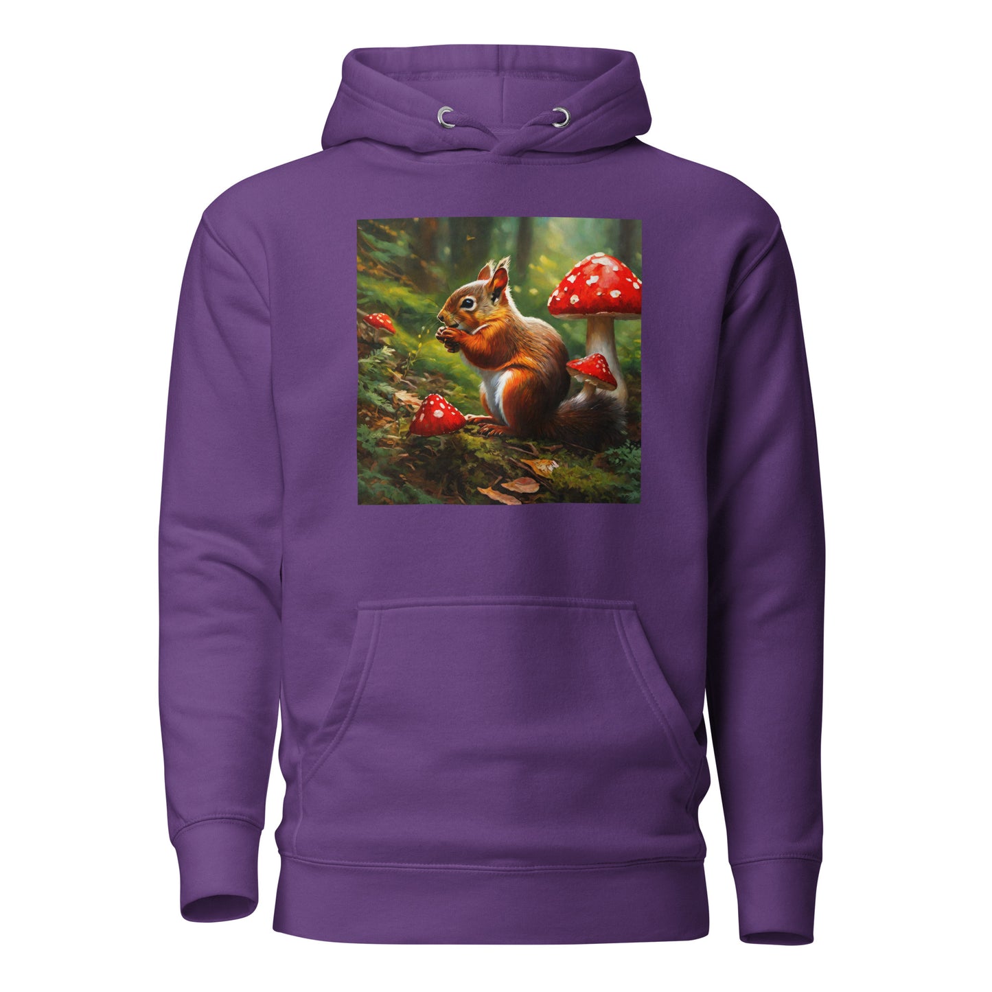 Forest Squirrel Women's Animal Lover Hoodie Purple