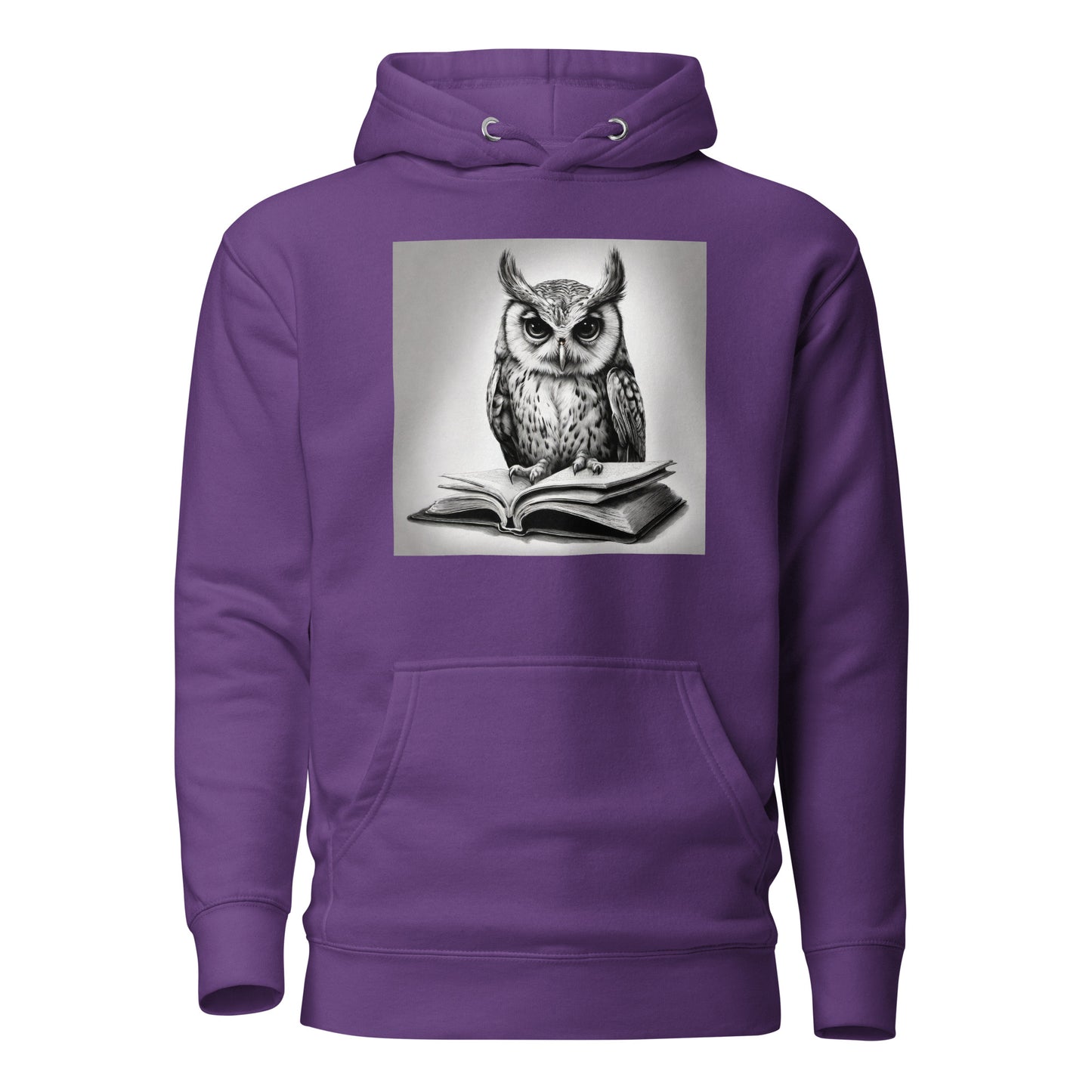 Booksmart Owl Women's Book Lover Hoodie Purple