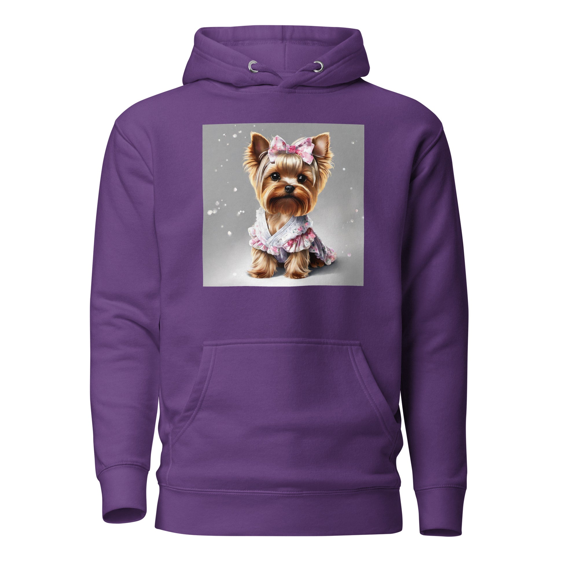 Yorkie Princess Women's Dog Lover Hoodie Purple