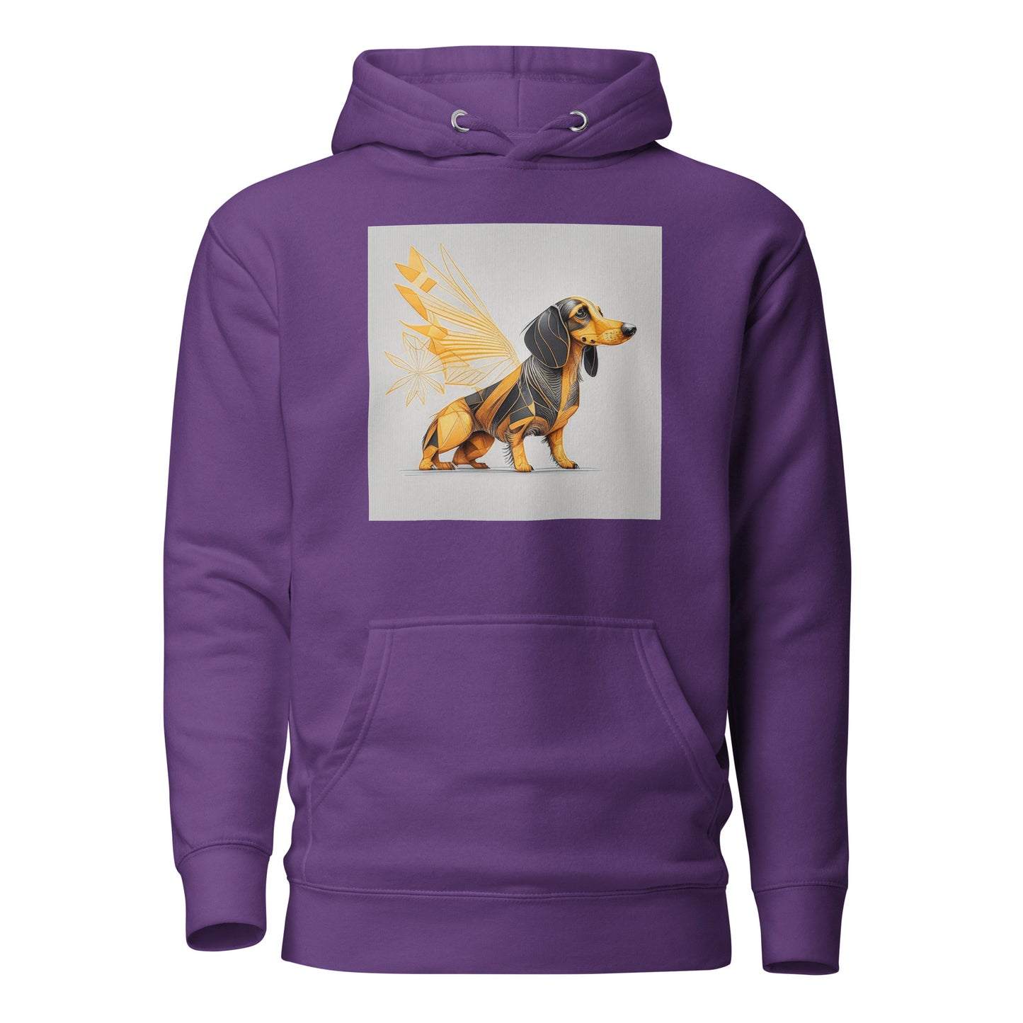 Dachshund with Wings Women's Dog Lover Hoodie Purple