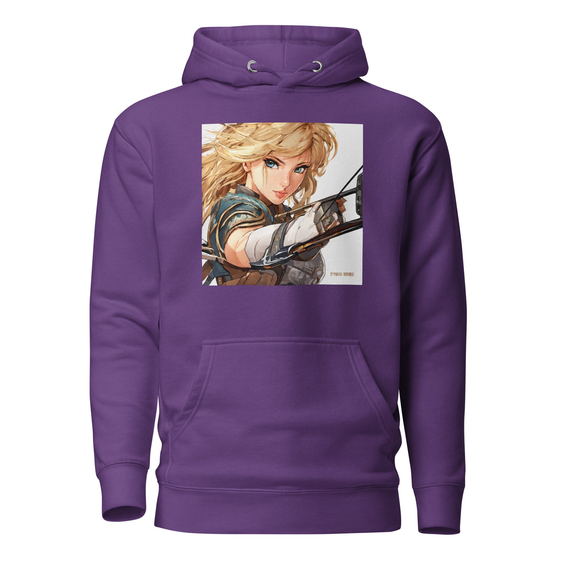 Fierce Shieldmaiden Women's Anime Hoodie Purple