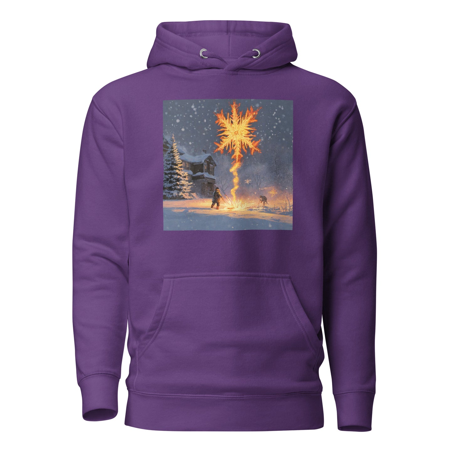 Fire from Ice Snowflake Women's Anime Hoodie Purple