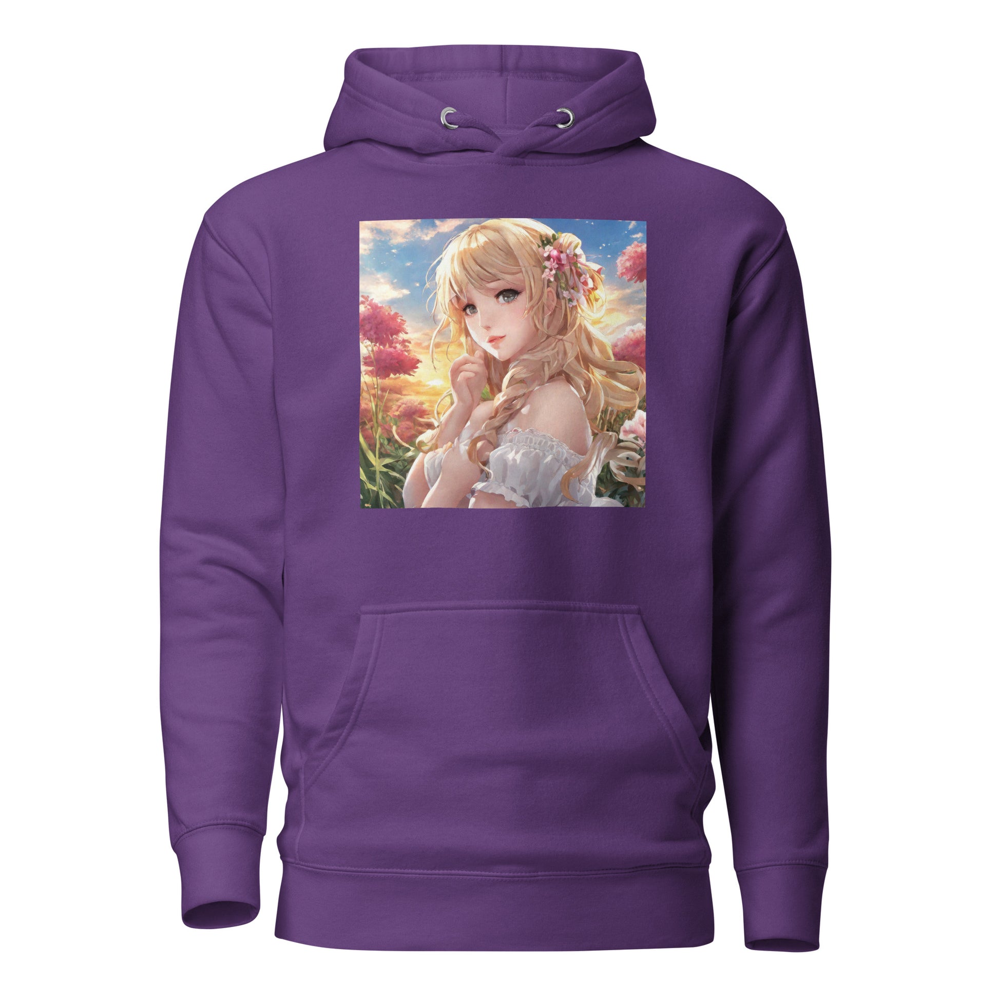 Timeless Beauty Women's Anime Hoodie Purple