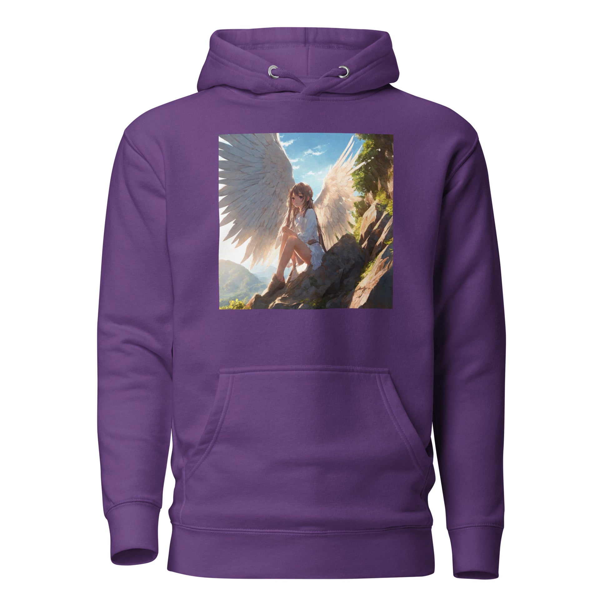 Beautiful Angel Women's Anime Hoodie Purple