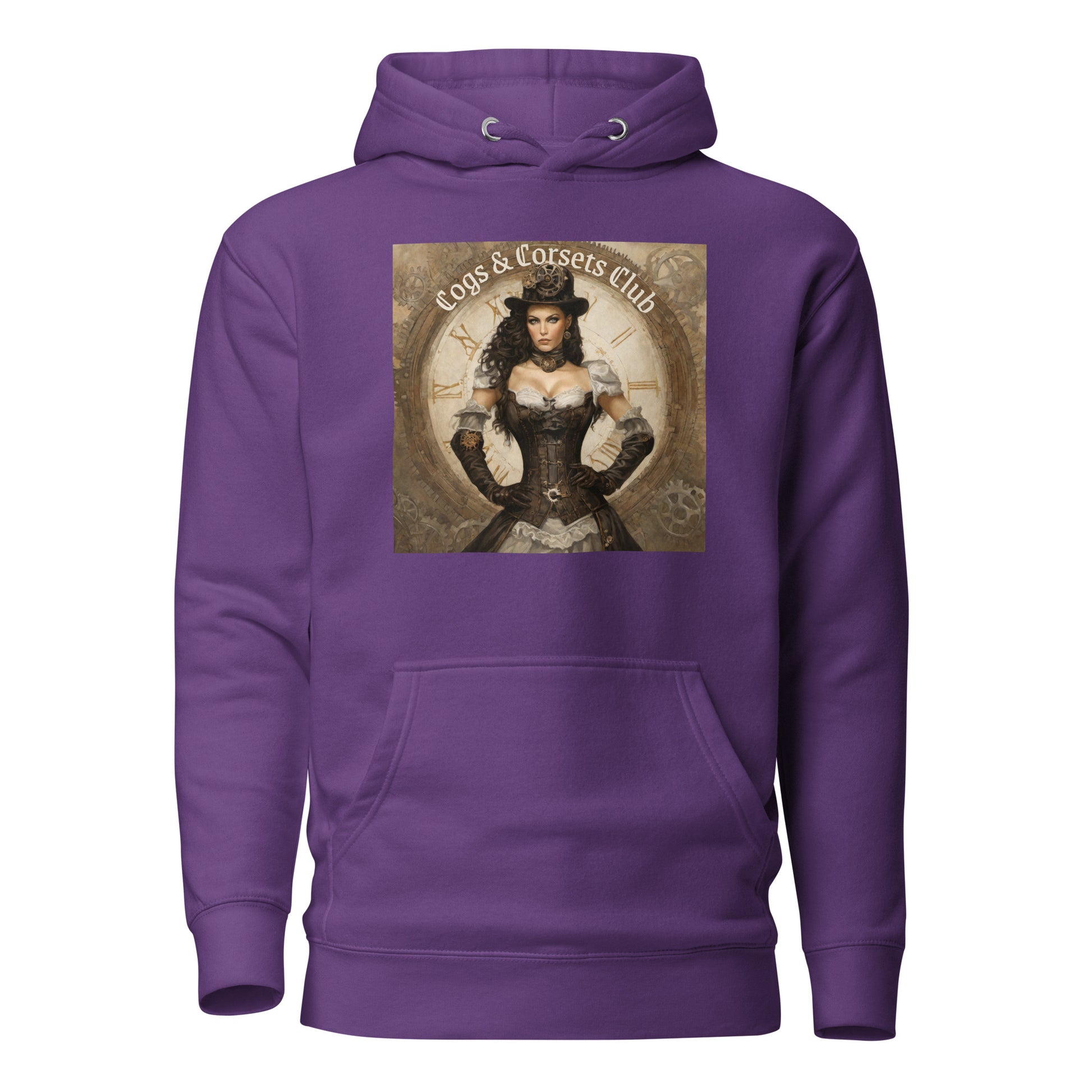 Cogs & Corsets Club Women's Steampunk Hoodie Purple