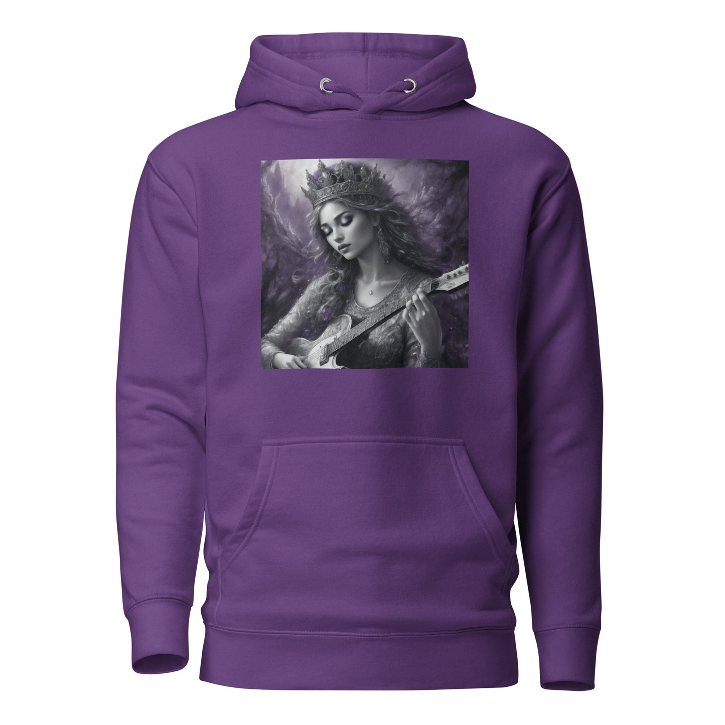 Princess Woman Playing the Guitar Hoodie Purple