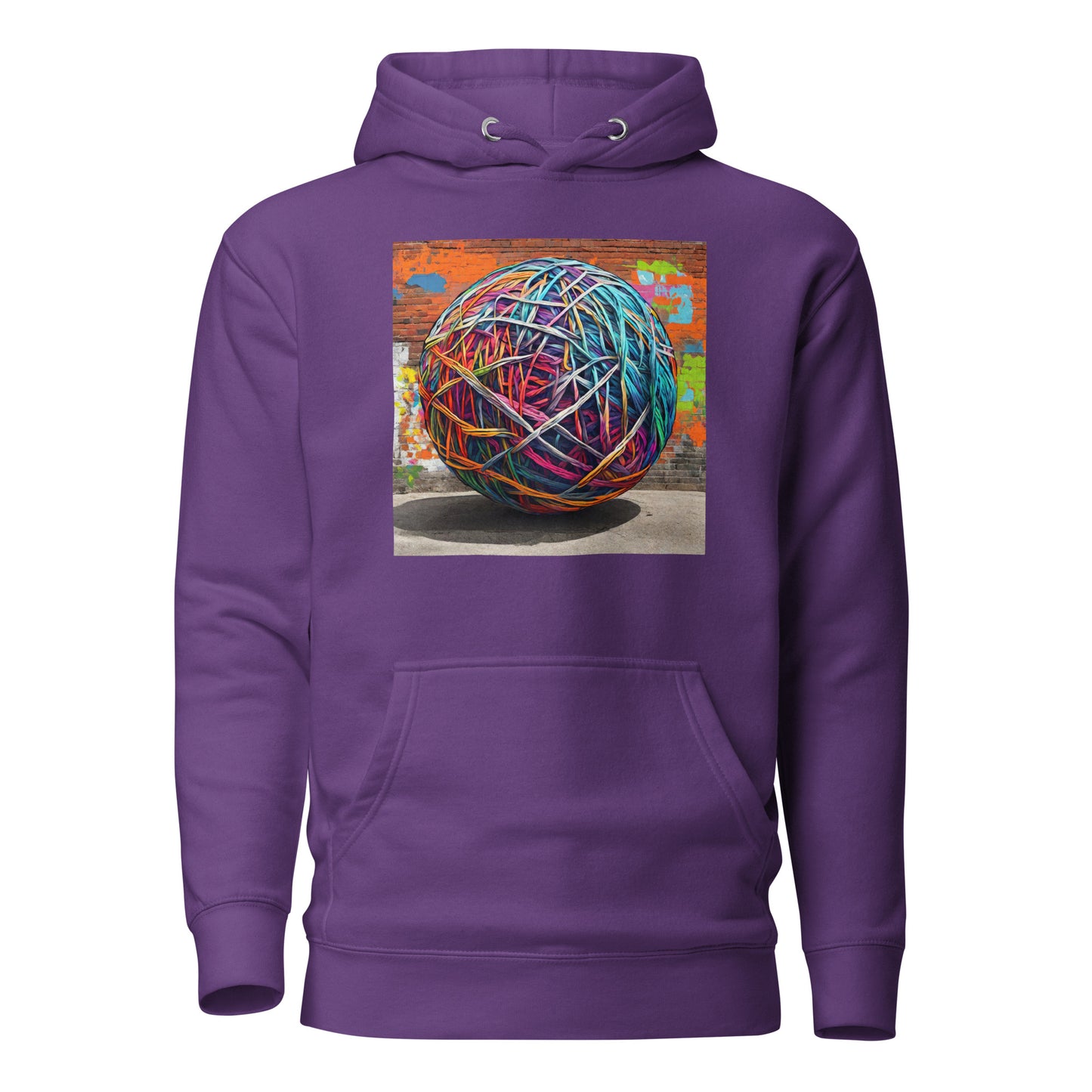 Ball of Yarn Women's Crochet and Knitting Lover Hoodie Purple