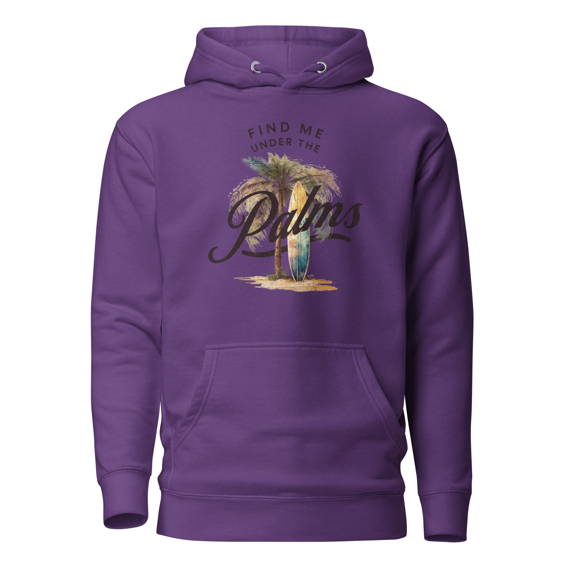 Find me Under the Palms Women's Beach Hoodie Purple