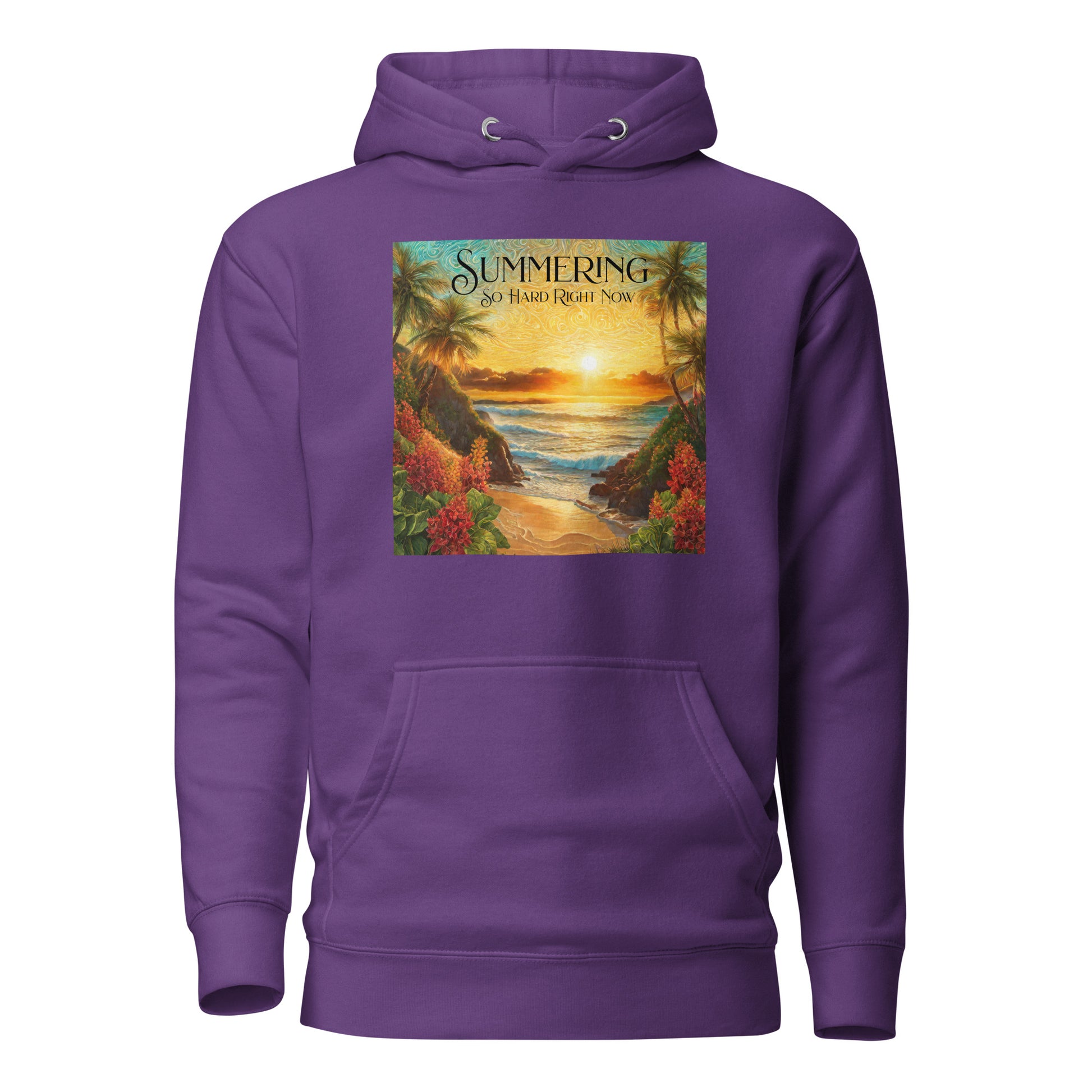 Summering So Hard Right Now Women's Beach Hoodie Purple